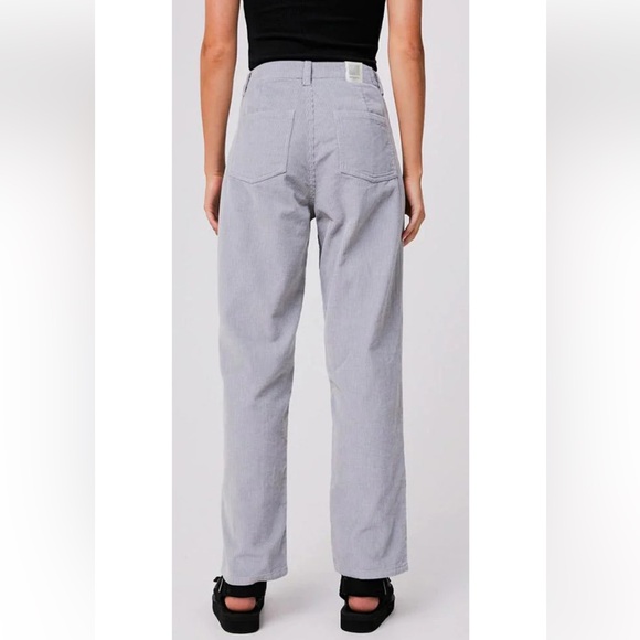 Afends Gray High-Waisted Corduroy Jeans. - Picture 2 of 13